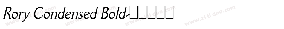 Rory Condensed Bold字体转换